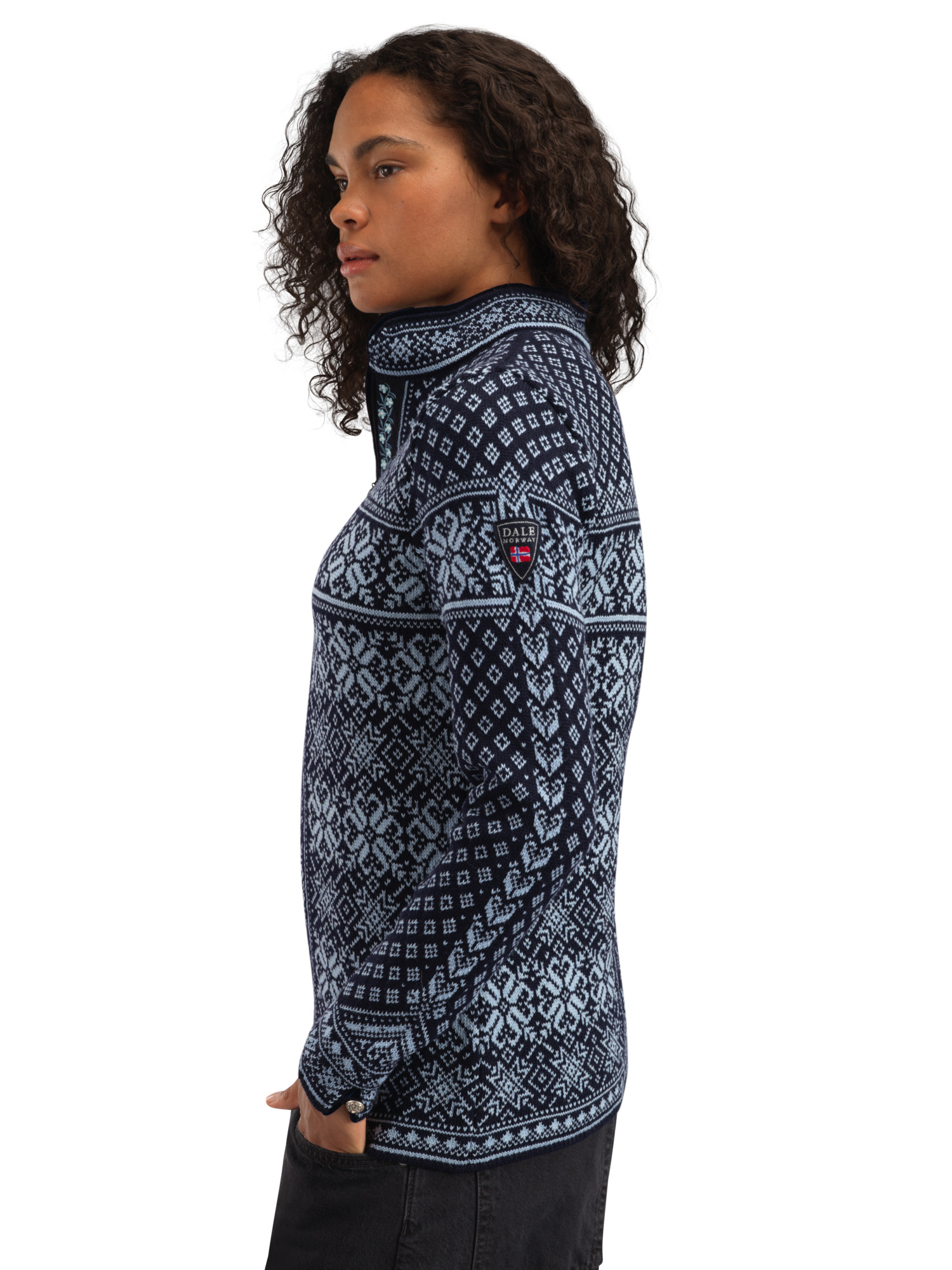 Peace Women’s Knit Sweater  Navy Iceblue