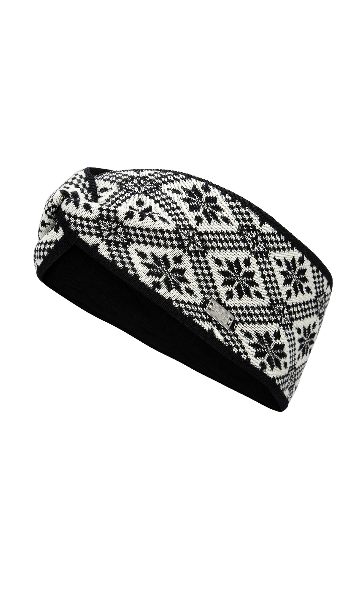 Christiania Headband - Merino Wool Black Offwhite