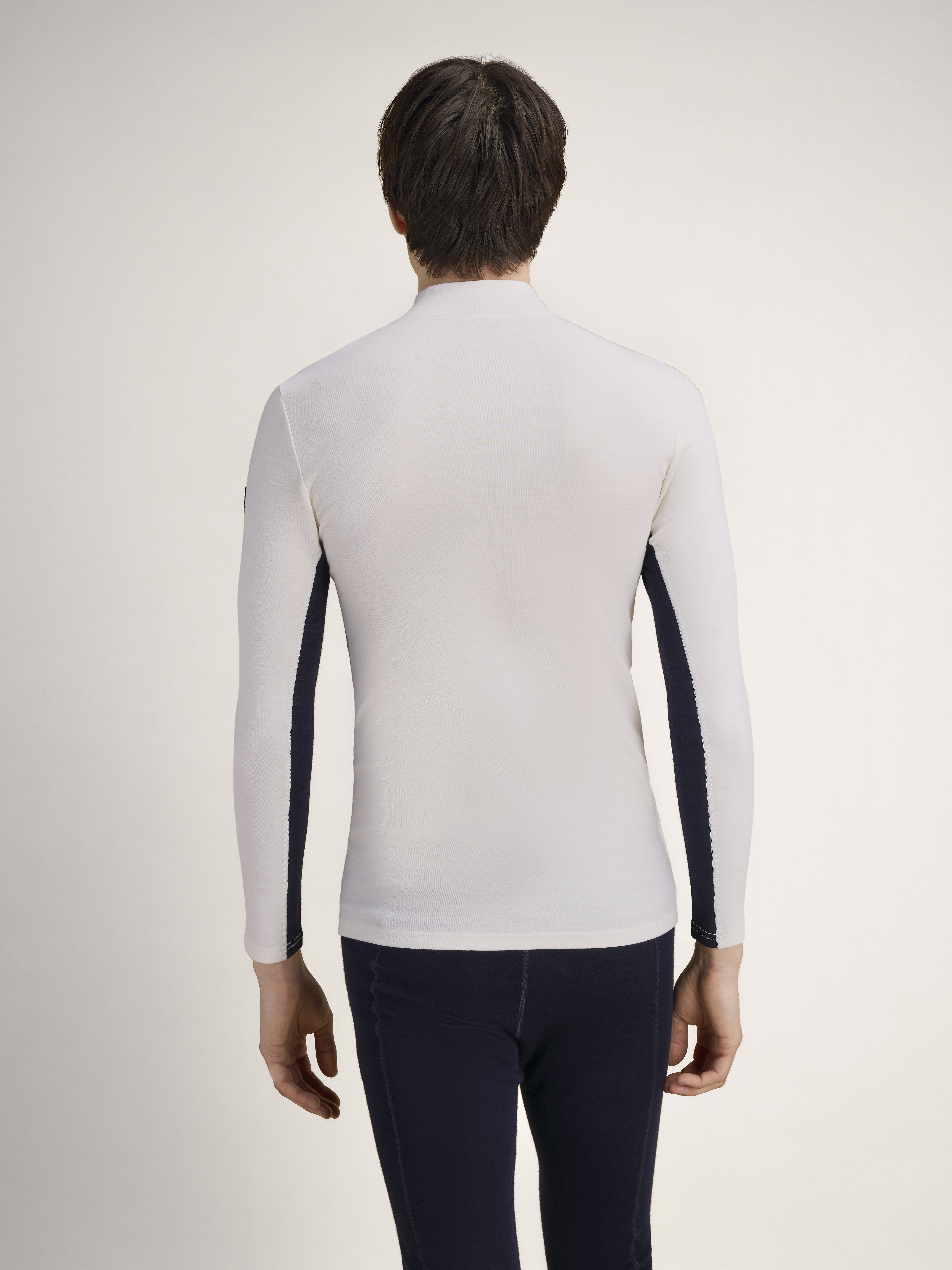 Vail Men's Half Zip Baselayer Navy Offwhite