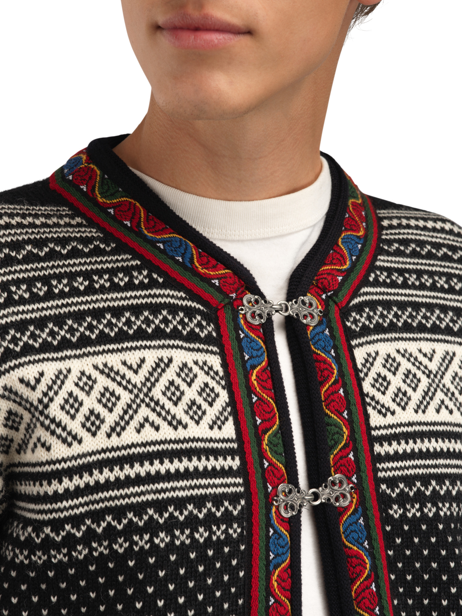 Setesdal Lusekofte Jacket Black Offwhite