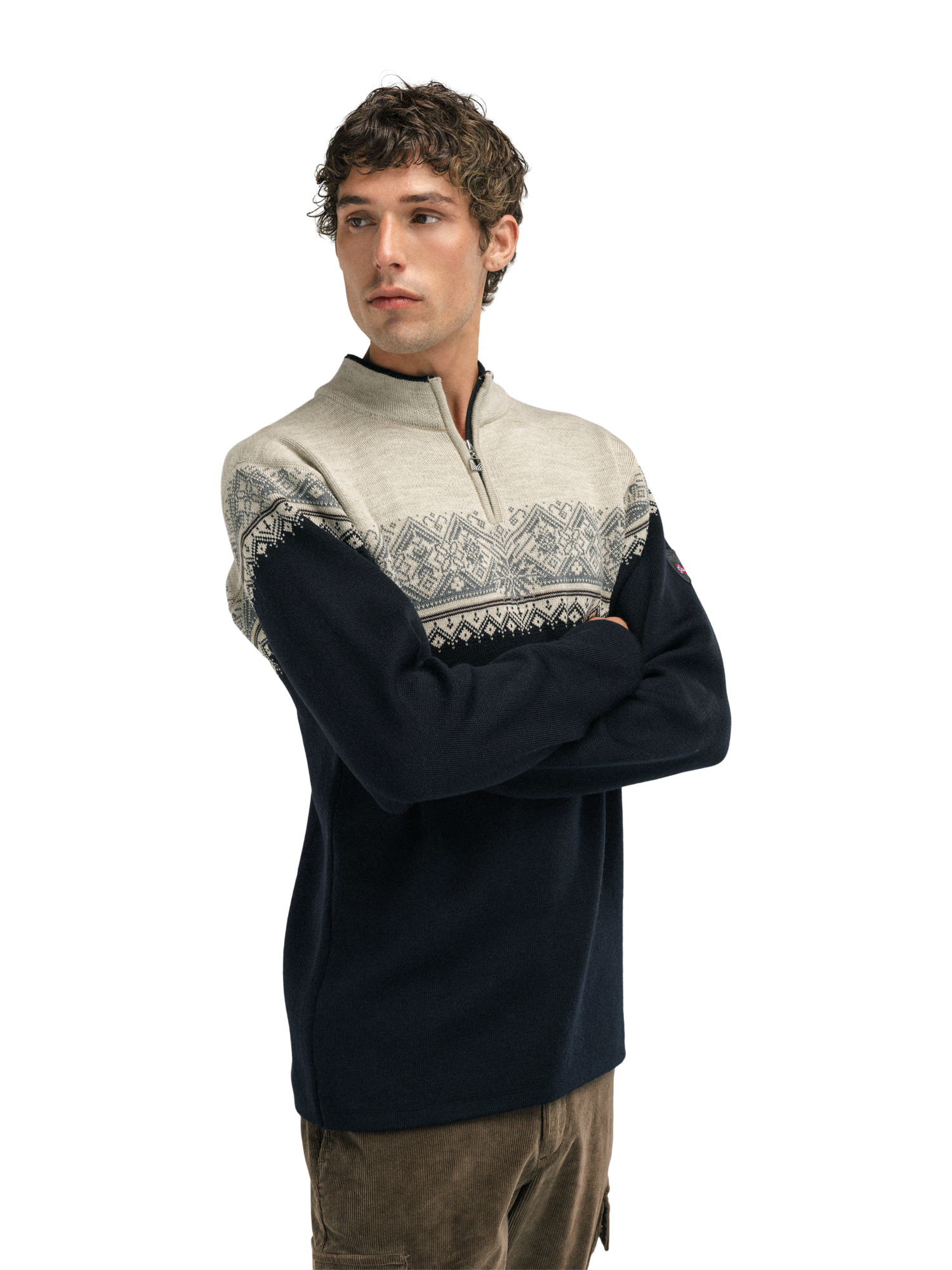 Moritz Men’s Sweater - Merino Wool Black Sandstone