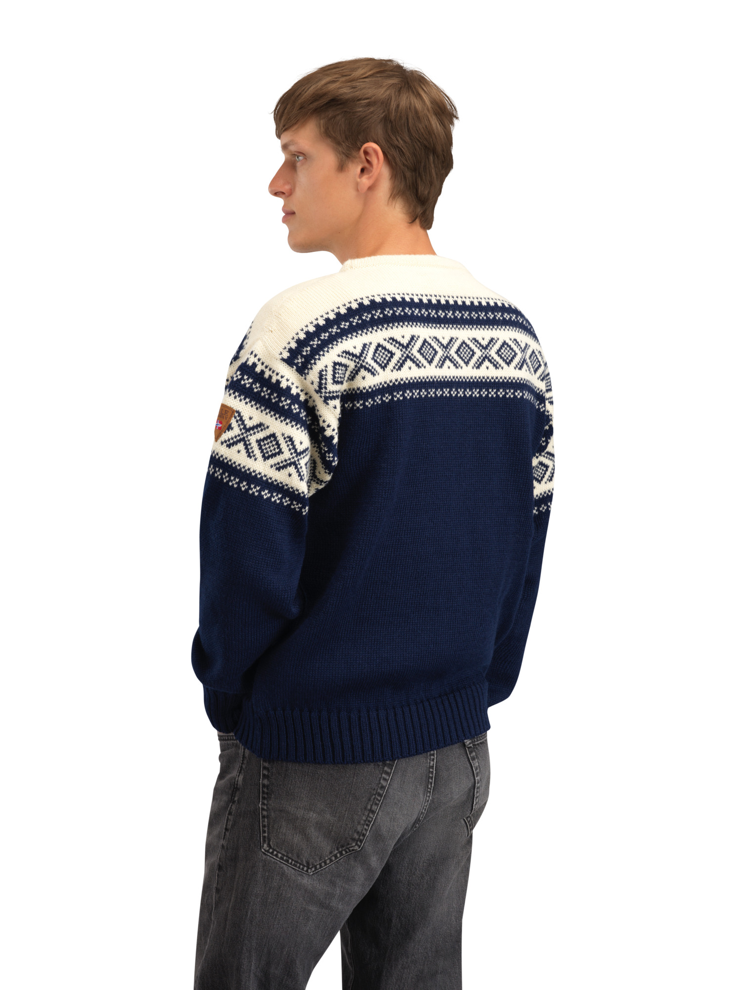 Cortina 1956 Sweater - Norwegian Wool Navy Offwhite