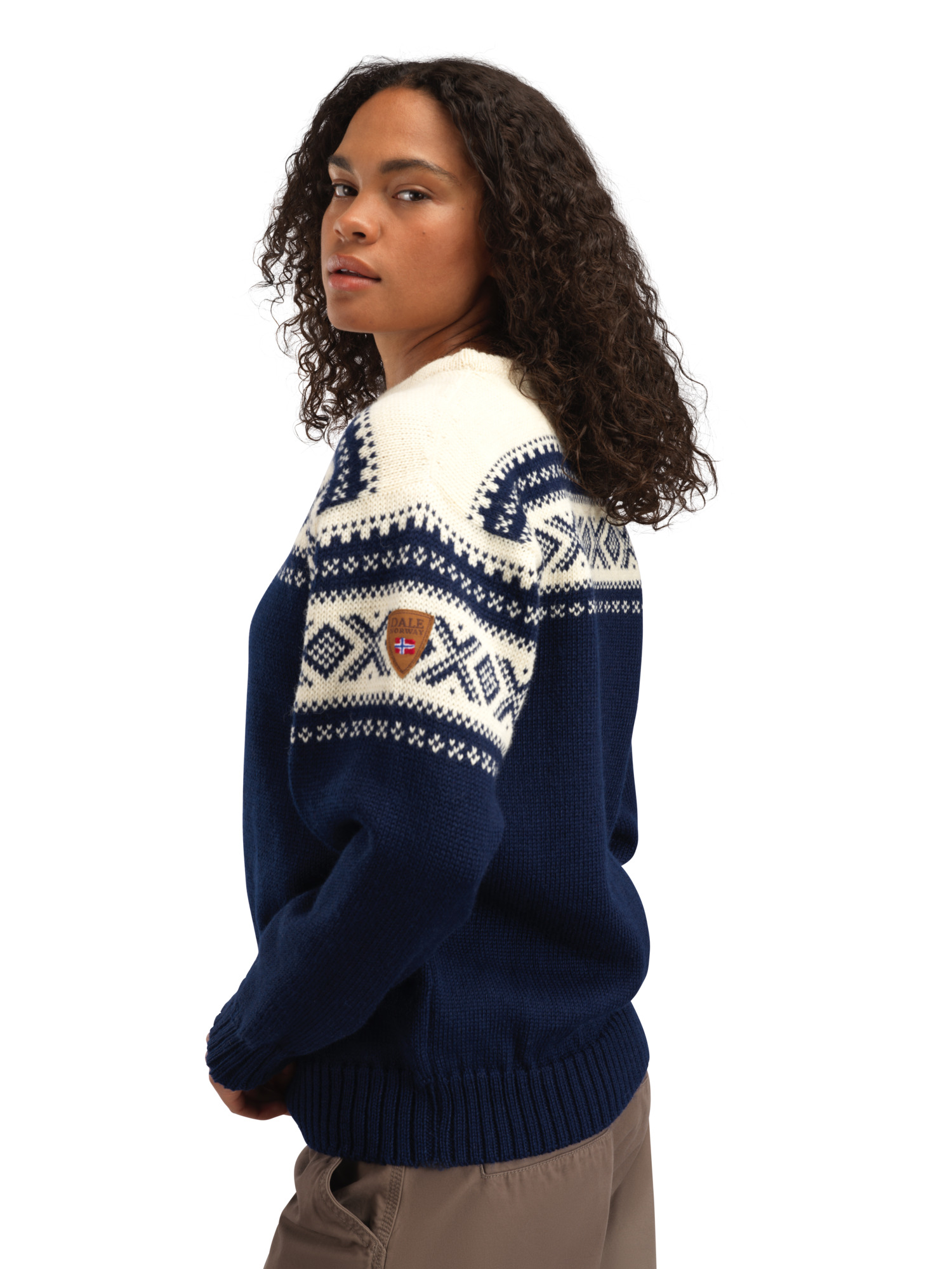 Cortina 1956 Sweater - Norwegian Wool Navy Offwhite