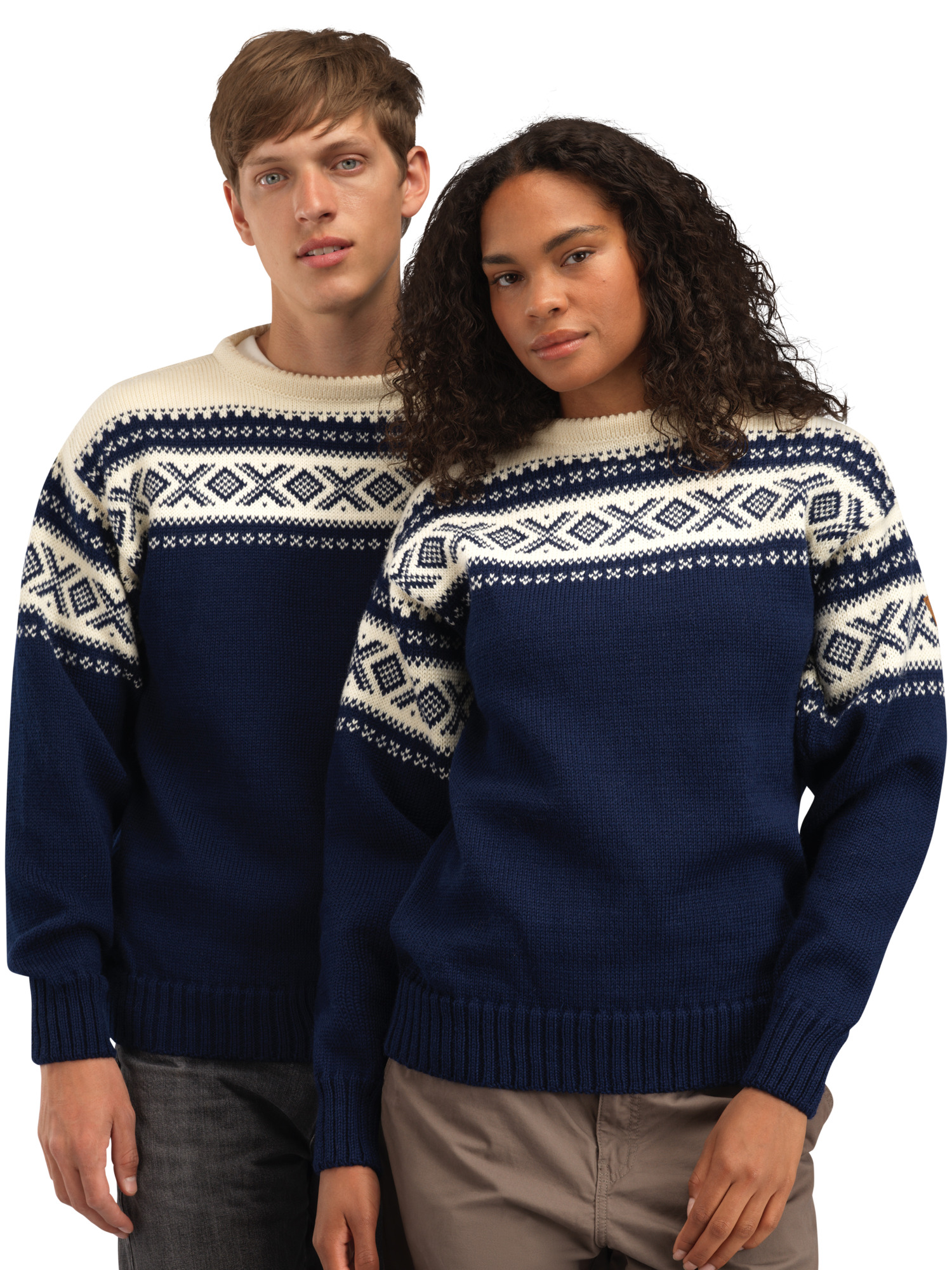 Cortina 1956 Sweater - Norwegian Wool Navy Offwhite