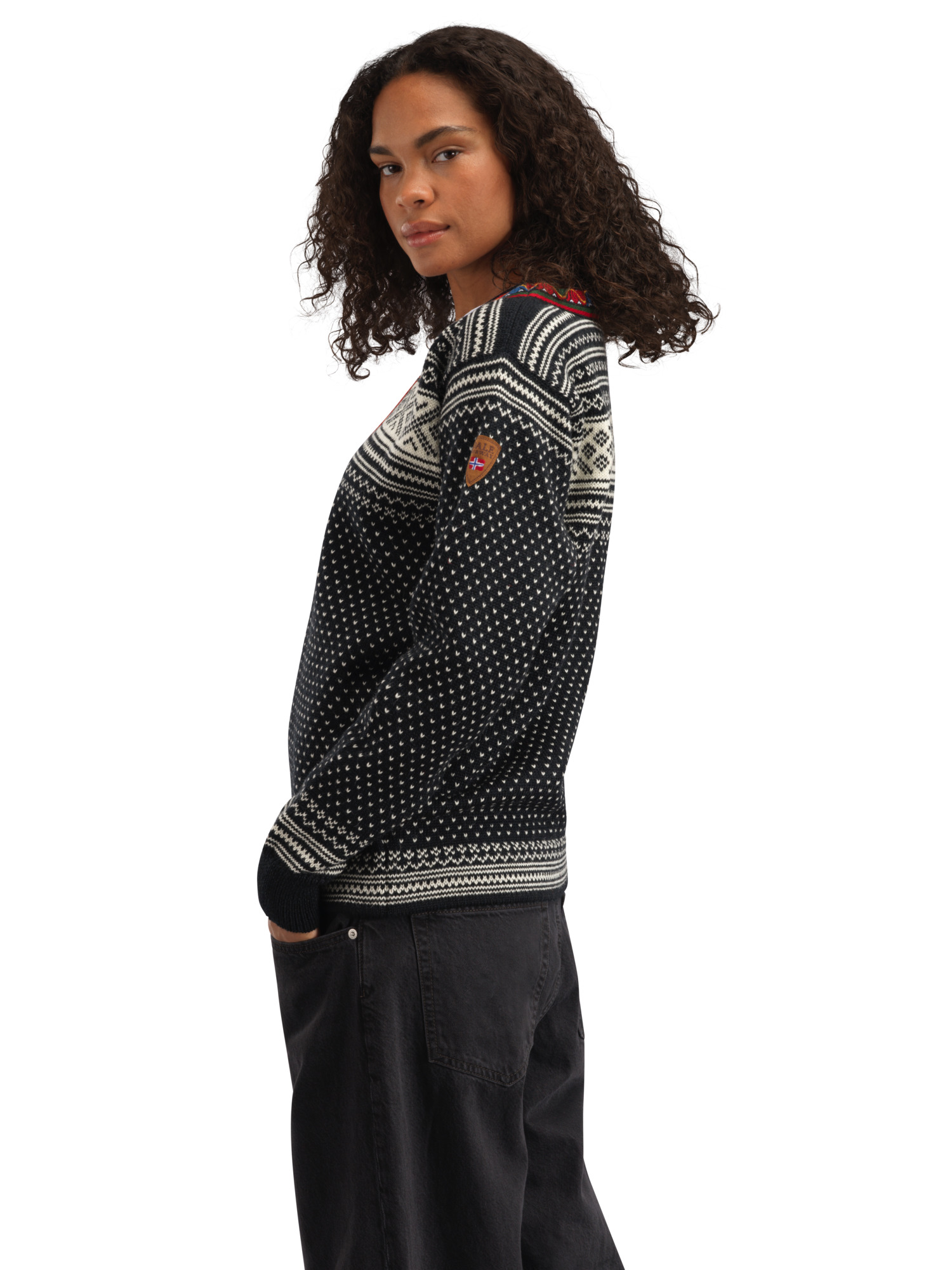 Setesdal Lusekofte Sweater Black Offwhite