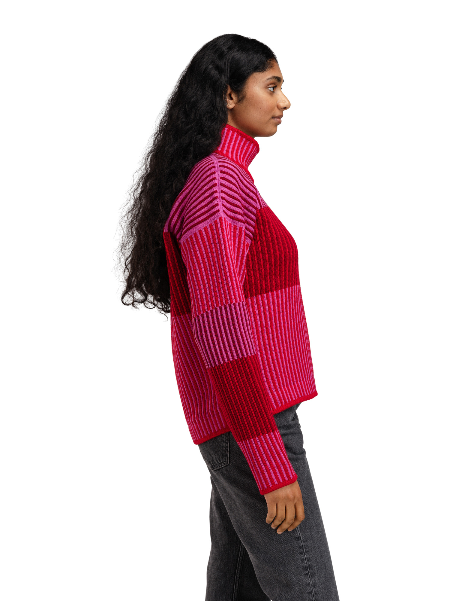 Skarstind women's sweater Raspberry Roseviolet Red