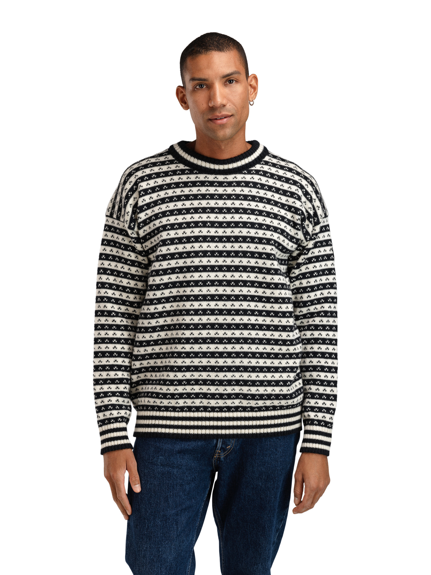 Skipsleia Unisex Sweater Black Offwhite