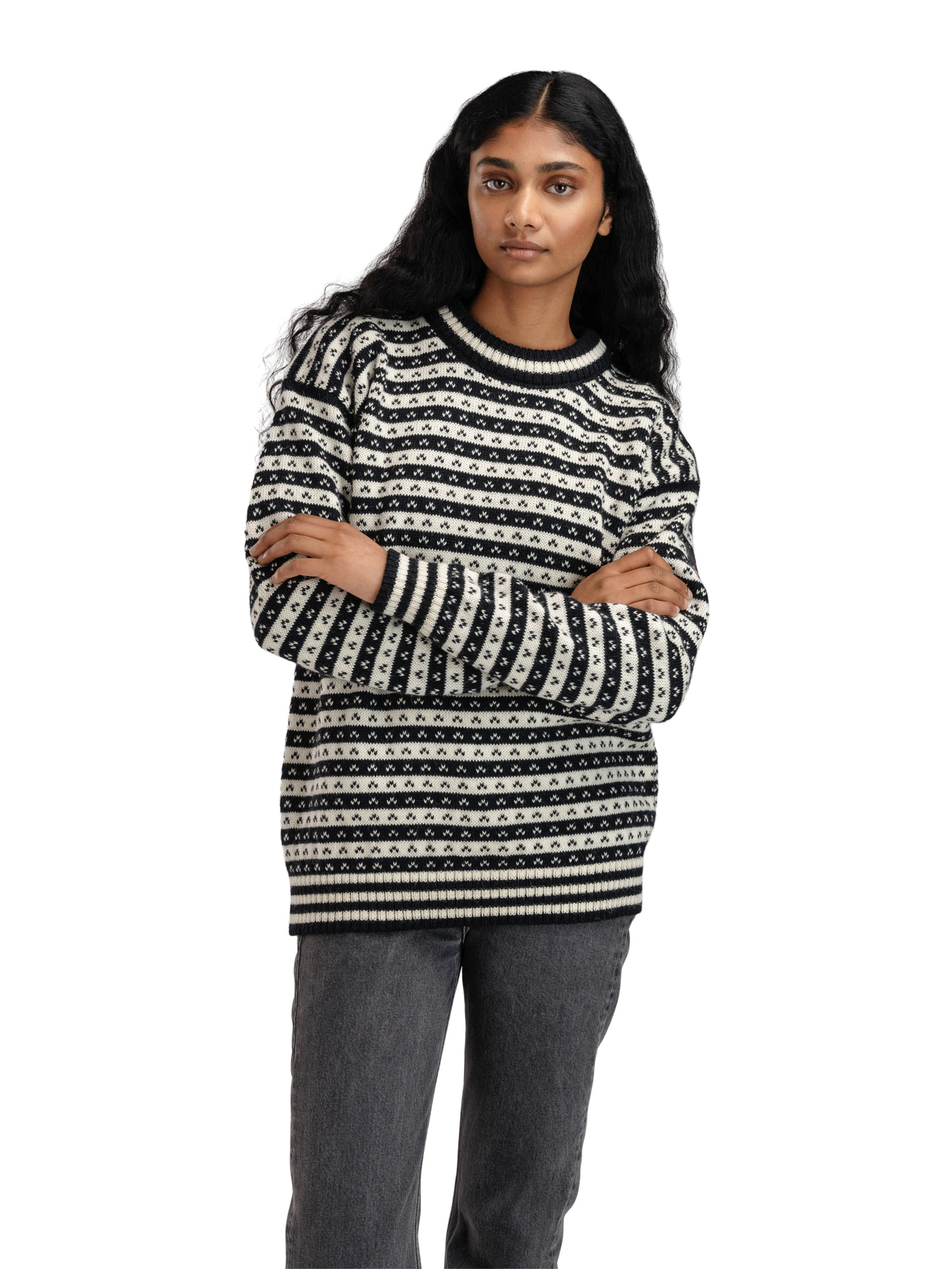 Skipsleia Unisex Sweater Black Offwhite