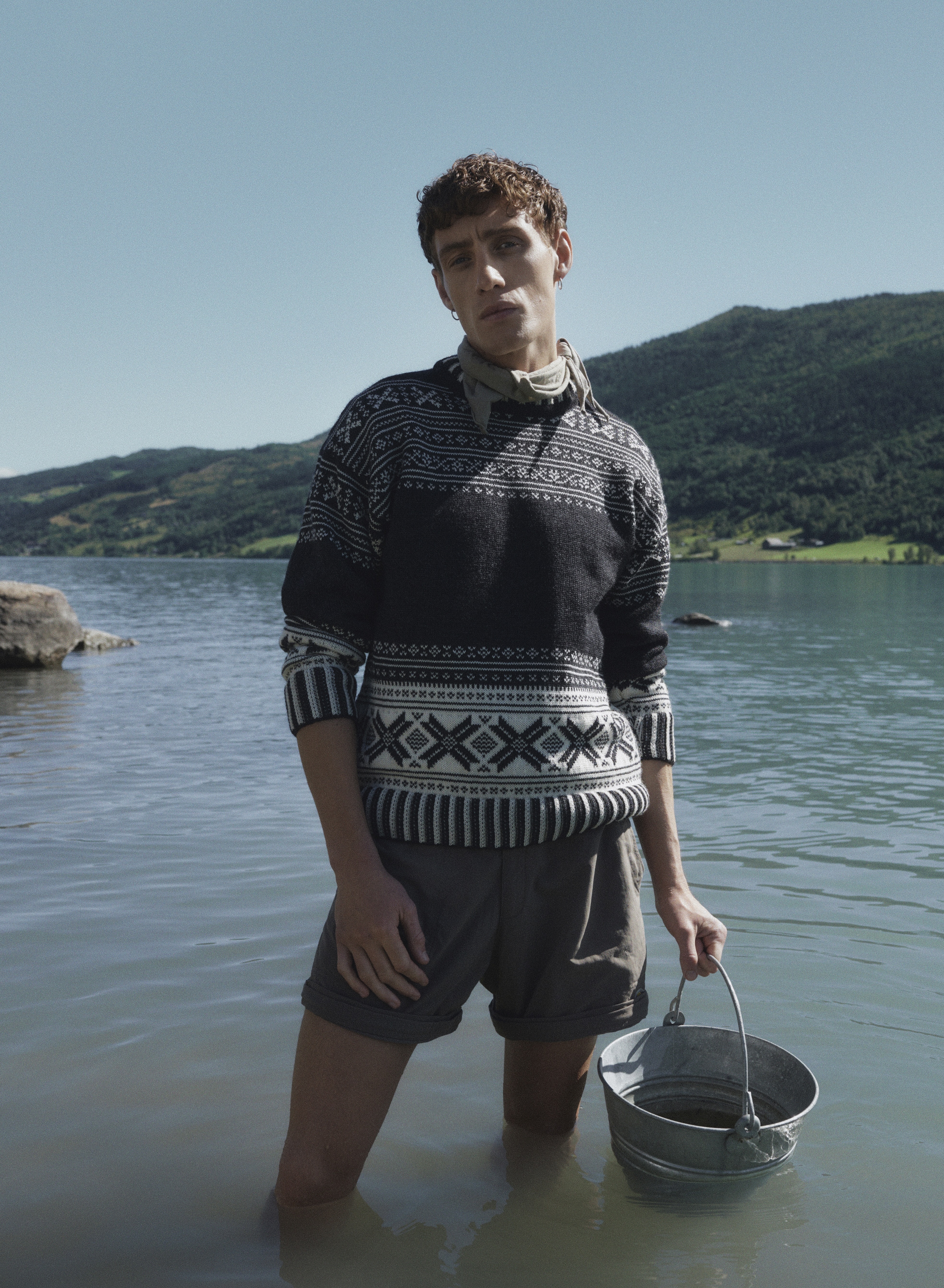 Torridal Men's Sweater Darkcharcoal Offwhite