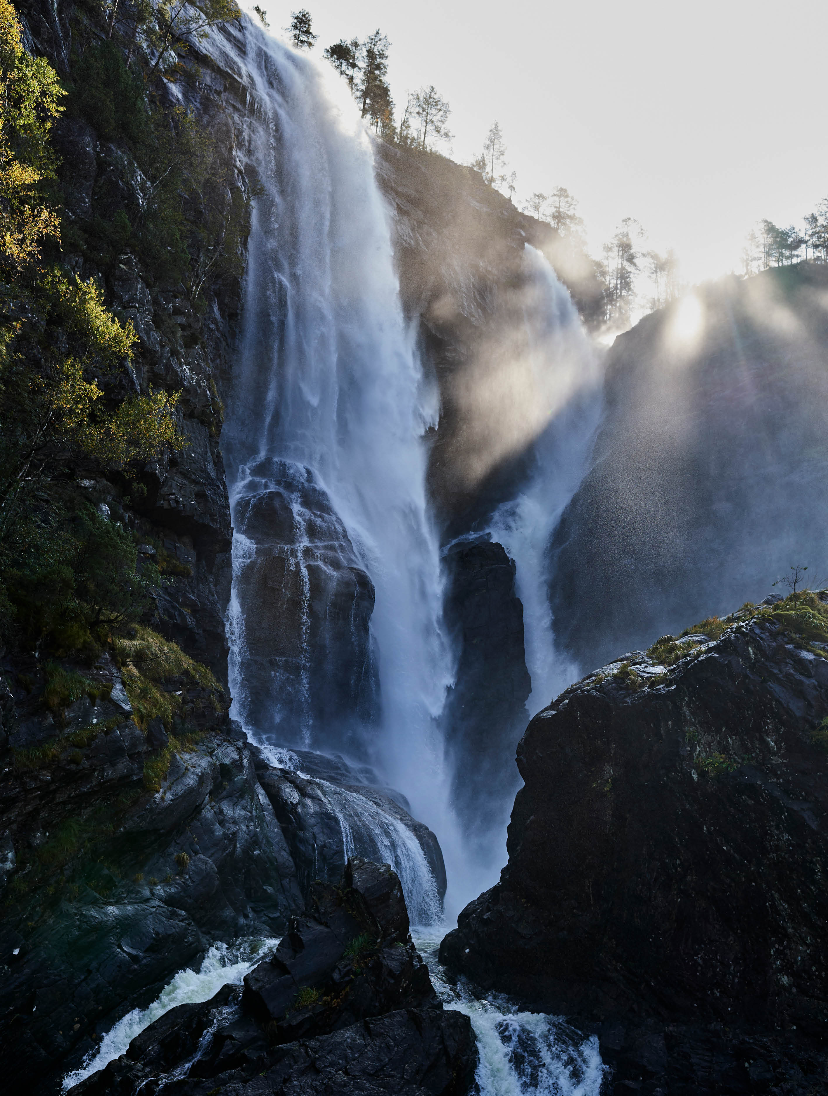 Hesjedalsfossen Dale. Dale of Norway's white gold