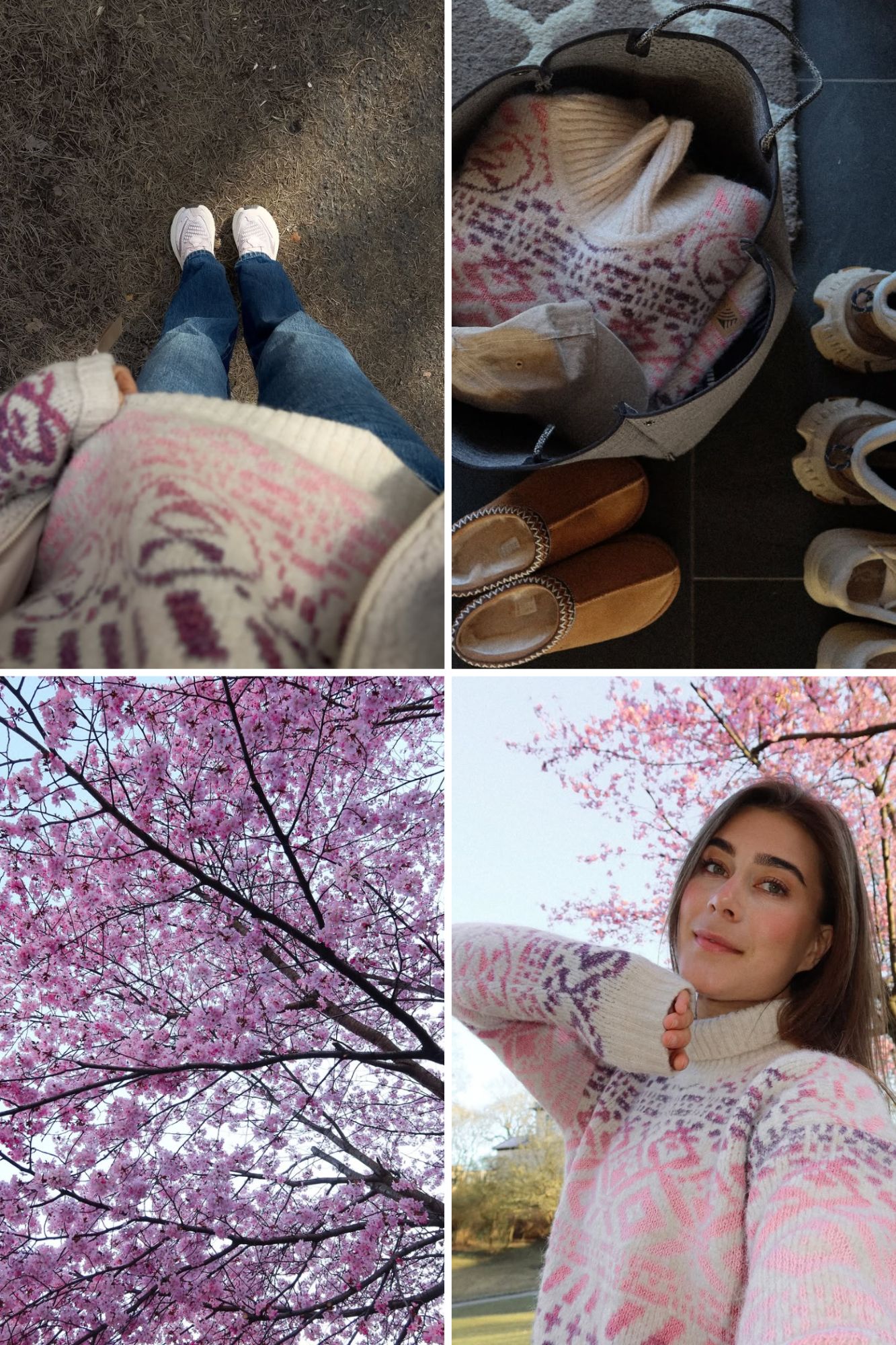 Marthe Karlsen for Dale of Norway. Ambassador wearing the pink Highland sweater